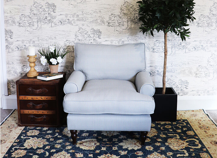 Cooksbridge Accent Chair in Cloth 21 Simple Stripe Bilberry_mobile